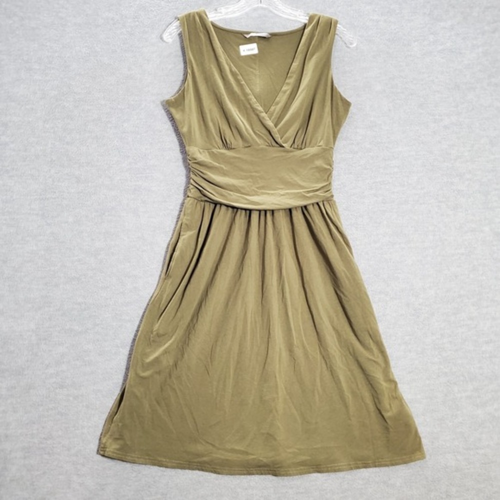 The North Face‎ Women Dress Small Green Heartwood Knee Length Fit & Flare V Neck